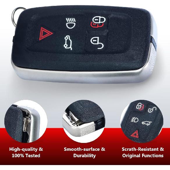 LR052905 Smart Remote Car Key Fob Case Cover Shell Housing Replacement for Land Rover LR4 for Range Rover Sport 2010 2011 2012 2013