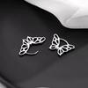 Trendy 925 Sterling Silver Butterfly Hoop Earrings for Women
