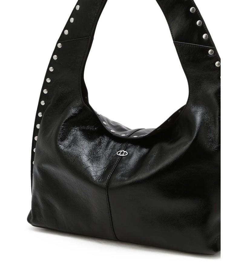 Athe Vanessabruno [Maron Soft] Black Studded Marron Soft Shoulder Bag M Aaba6E461Bk