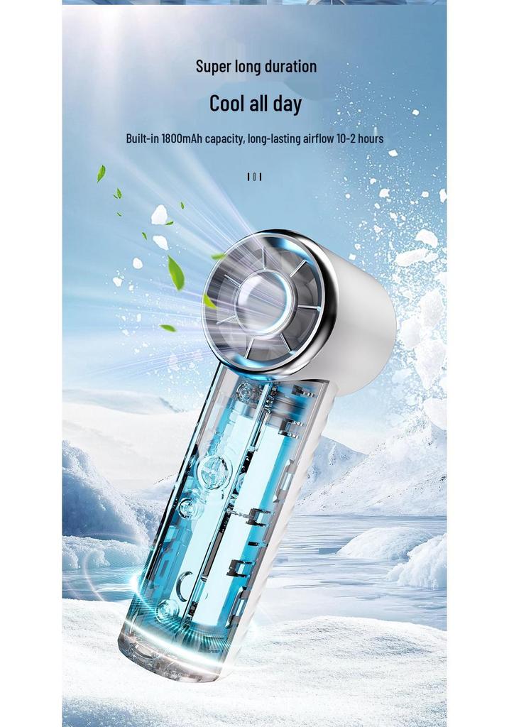 High-Speed Portable Mini Fan with LED Display - Lightweight, Strong Wind, Ideal for Camping