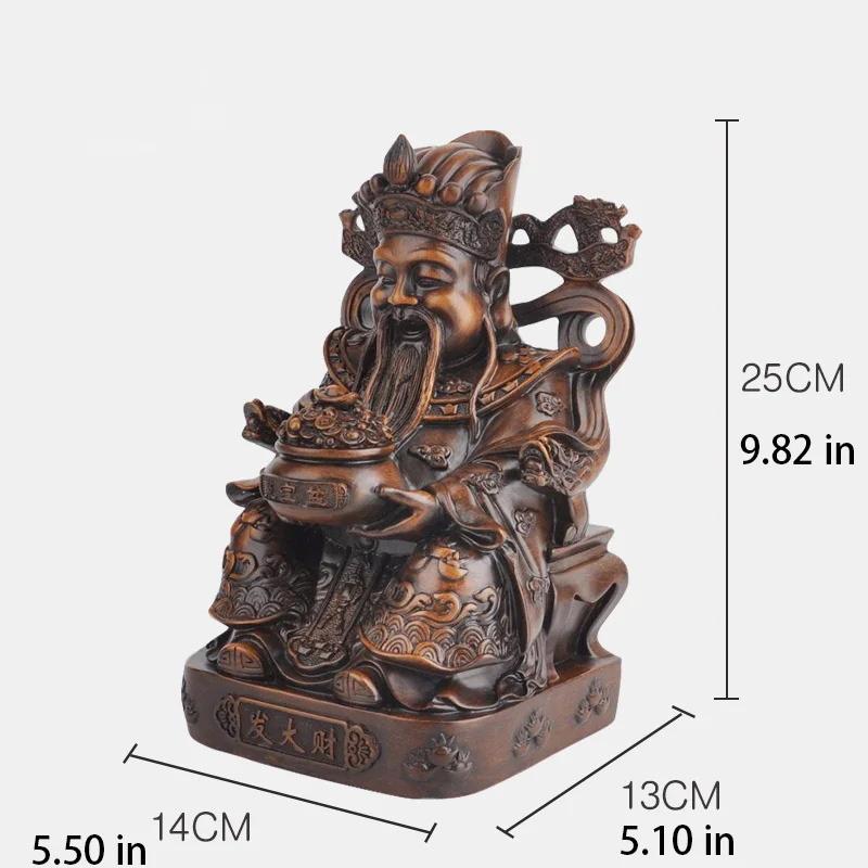 

Resin God of Wealth sculptures Figurines Chinese mythological figures Home Living Room Office Wealth Luck Feng Shui Decor