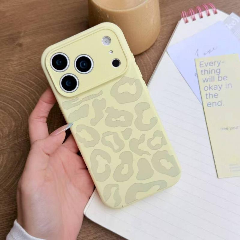 New Embossed Leopard Print Silicone Phone Case for IPhone 17 Pro Max 16 Pro Max 15 Pro Max 14, Precise Cutout Camera Protection Shockproof Soft Cover