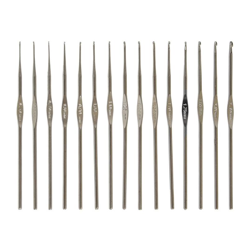 

15/16 Pieces Ergonomic Crochet Hooks Set Long Crochet Needle for Beginner Hand Knitting DIY Sweater Scarf Lacework Craft 1