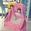 Cartoon Little Girl Apron Waterproof and Oil-proof Fashionable Apron for Kitchen Home Cooking and Housework
