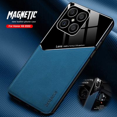 Für Honor X8 Fall Leder Textur Auto Magnetische Telefon Fall Honer Honor Xonor X8 X 8 HonorX8 2022 6.7"; Stoßfeste Rückseitenabdeckung