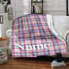 Colorful Plaid Home Customize Your Name Blankets Soft And Cozy For All Seasons Perfect For Picnics Sofa Office Bed And Living Room Gift For Friends