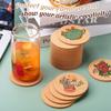 5/10/20/30PCS Round Wood Mats Natural Cork Coasters Durable Non Slip Tea Cup Drink Holder Coasters for Coffee DIY Home Supplies