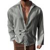 Men's Spring and Autumn Men's Long-sleeved Shirt Casual Lapel Button Down Cardigan Shirt