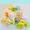 Holzform-Sortierbox für Kinder, Lernspielzeug mit Merkmalen zur Gehirnentwicklung