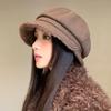 Winter Hat Women's High-end Fleece Thickened Octagonal Hat Fashion Versatile Beret Warm Painter Hat