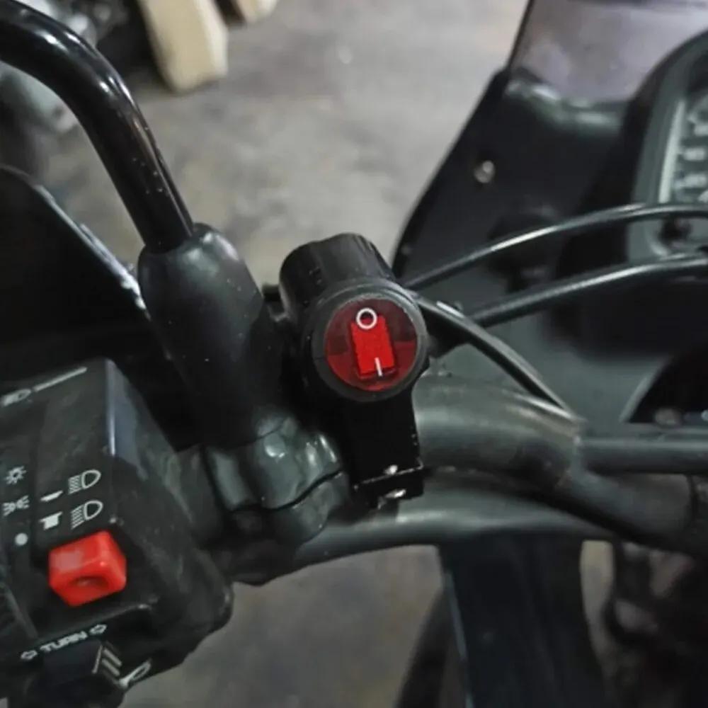 Aluminium Alloy Motorbike Headlight Button 3 Way ON-Off Switch Spotlight Fog Light Switches 12V Waterproof Moto Accessories