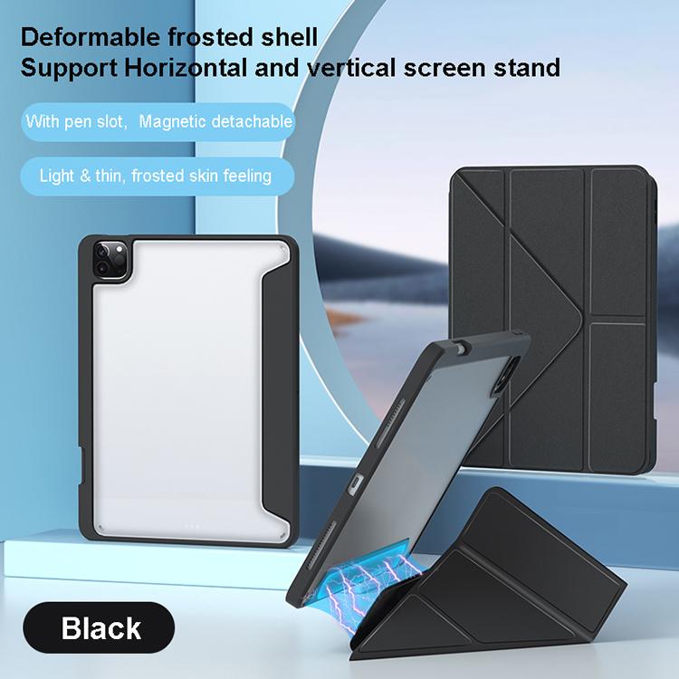 For iPad 10 Generation Cover Case 2022 10.9 Inch 10th Gen 2023 Detachable Trifold Case With Pencil Holder чёрный