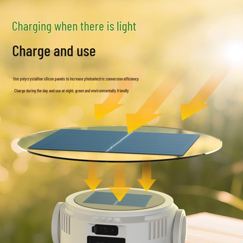 Solar Camping Light with Ultra-Long Battery for Outdoor, Market Stall, Tent, and Emergency Use