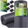 Shade Net 1.5x50m 140g/m2 + 50 Clamps Gray