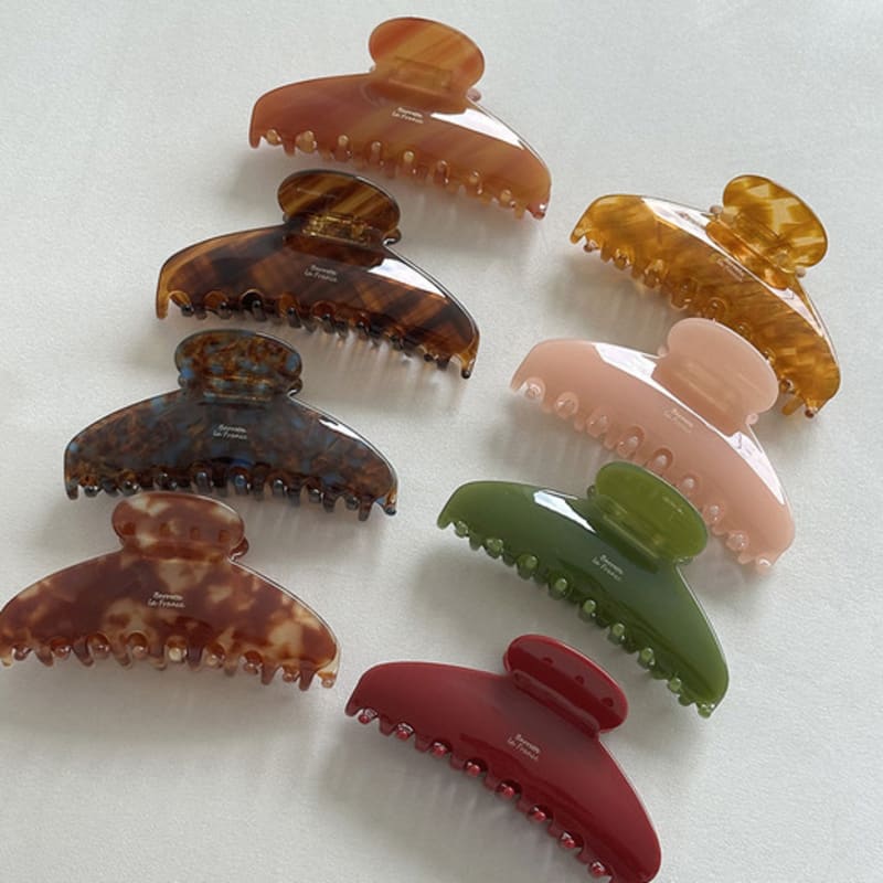 

mosxe Classic shape hair clip (8color) red