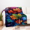 "Autumn Leaves Watercolor Wallpaper: Vibrant Fall Colors"Blanket Flannel Throw Blanket for Sofa, Bed, Travel, Camping, Office, Couch, Chair,
