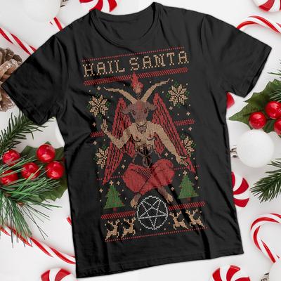 Satanic Christmas T-Shirt Funny Ugly Mens and Womens Tee #MC