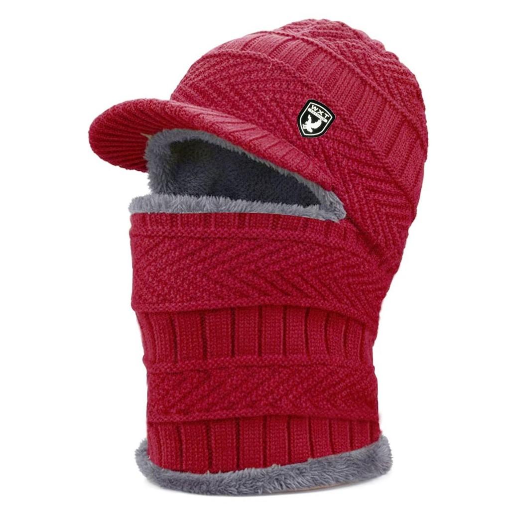 

Winter Knit Cap Polyester Breathable Windproof Cozy For Casual Wear Red