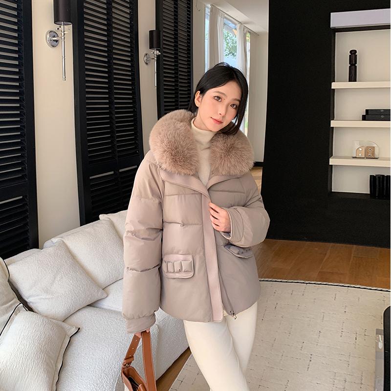 Autumn Winter Thicken Warm Parka Women Casual Sweety Solid Color Big Pocket Loose Jackets Outwear