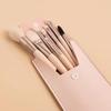 Mini Macaron 8-Piece Portable Makeup Brush Set with Soft Bristles