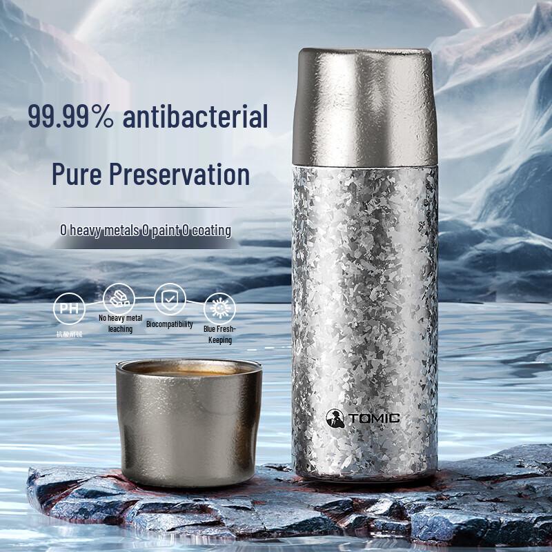 Temeike Pure Titanium Double-Wall Insulated Tea Infuser Mug