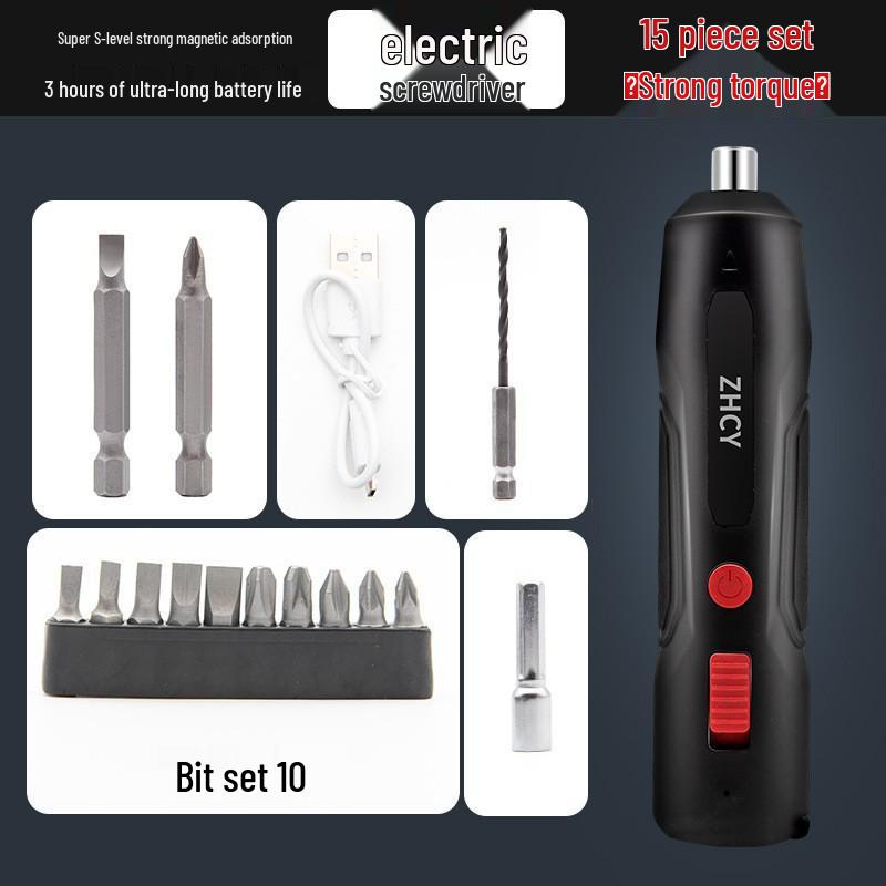 Rechargeable Multi-Functional Electric Screwdriver and Mini Drill Tool