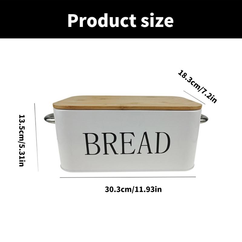 Modern Bread Cases Kitchen Organization Contemporary Bread Storage Organizers Metal Loaves Container with Bamboos Accent