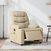 Vidaxl Reclining Massage Chair, Electric, Cream, Fabric