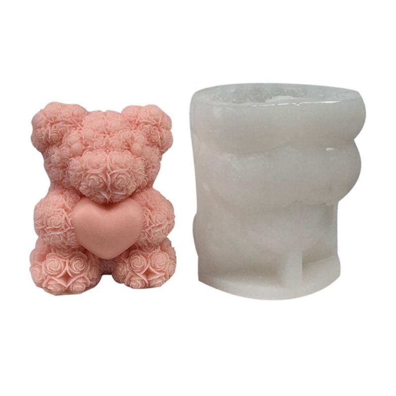 Silicone Chocolate Mold Bear Shaped Chocolate Candy Molds Baking Gadget Non-stick Silicone Material for Kitchen Baking 1