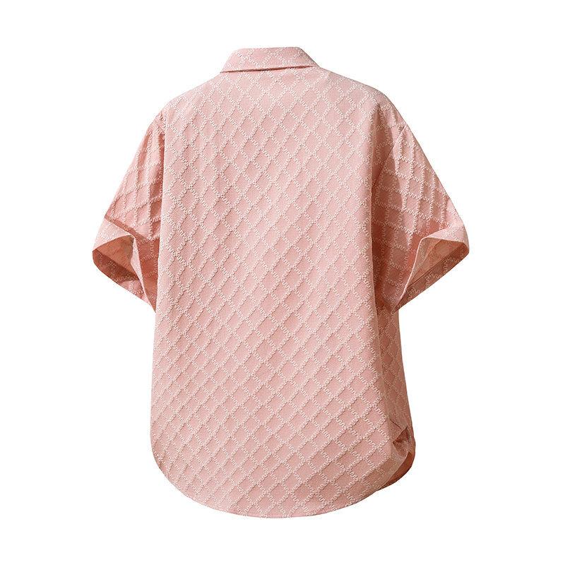 2026 New Model Loose Casual Turn-down Collar Half-sleeve Men's Shirt