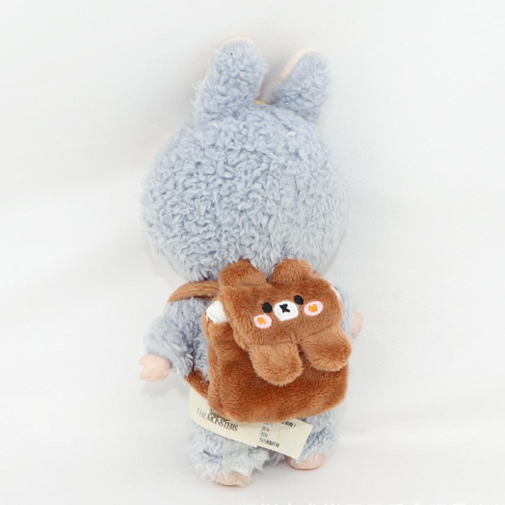 For 17cm Labubu Kawaii Bear Backpack Puppy Backpack Suitable for Labubu2.0 Sit Party Plush Costume Doll Bag