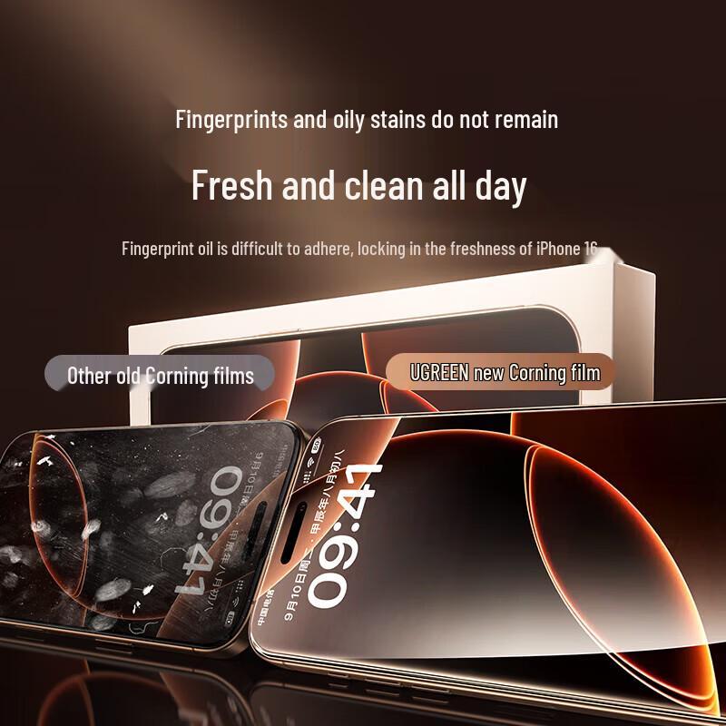 UGREEN Corning Glass Screen Protector for iPhone 16 Plus/15 Plus
