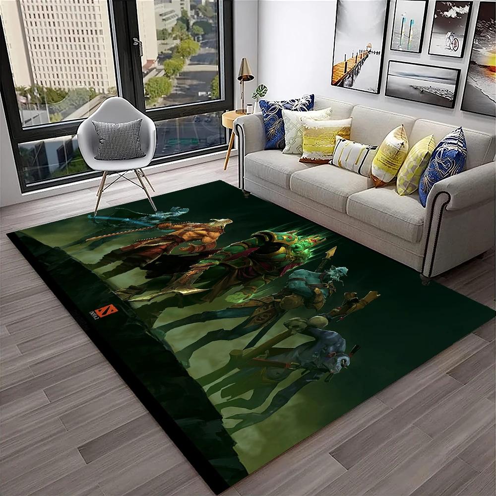 3D Klassiker Spiel Dota2 Gamer HD Teppich für Zuhause Wohnzimmer Schlafzimmer Sofa Fußmatte Dekor, Kinder Spielbereich Teppich Rutschfeste Bodenmatte