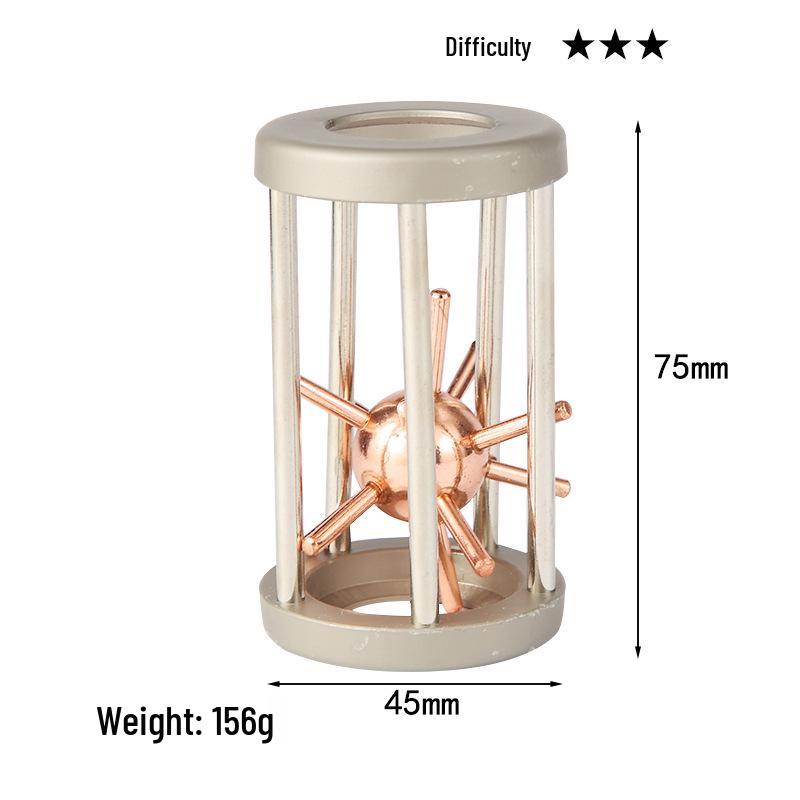 Intelligence Puzzle Zinc Alloy Disentanglement Rings - Unlock Nine Linked Rings Kongming Luban Lock Educational Toy