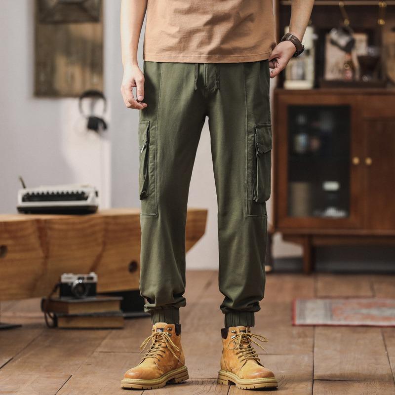 New overalls, loose men's pants, men's casual pants, trendy brand trousers, men's high-end men's trendy clothing