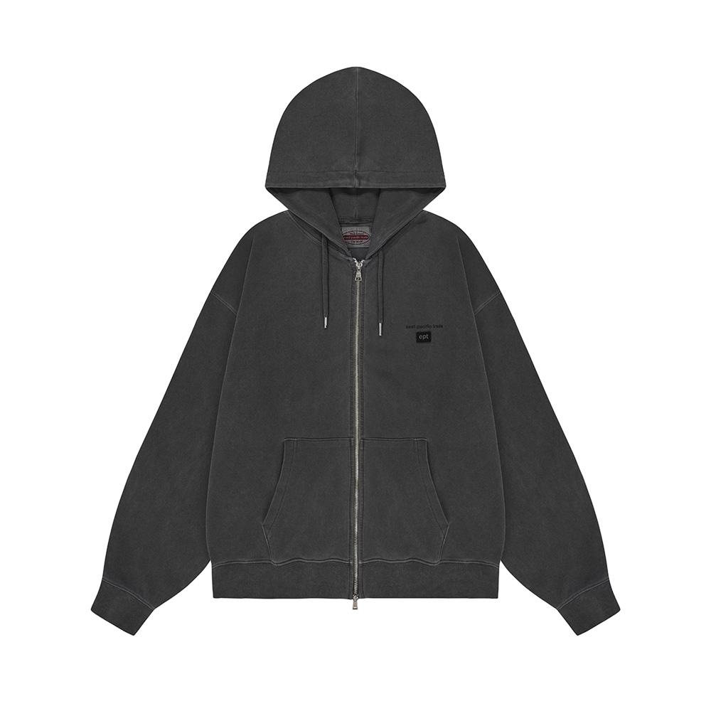 Ept Sel Pigment Dyed Hood Zip Up (Charcoal)