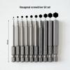 Magnetic Hex Socket Bit Set (H1.5-H8) for Pneumatic and Electric Screwdrivers