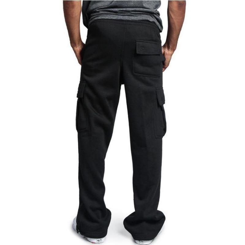 Herren Mehrfach-Taschen Arbeitshose Herren Sanitärhose Lässige Elastische Knöchelhose Hose Herren