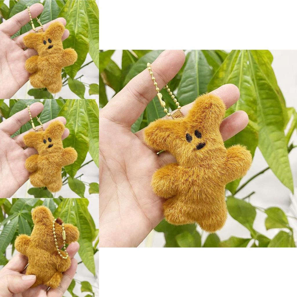 Cute Cartoon Teddy Bear Keychain Plush Pendant Bag Decoration 9cm