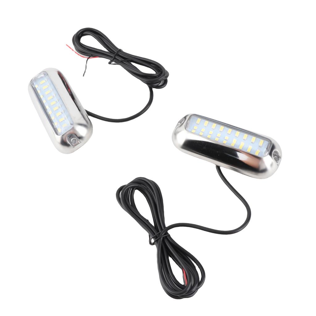 2 Pcs Marine Led Lights 3.5W IP68 Proof Transom Boat Underwater Submersible Lamp