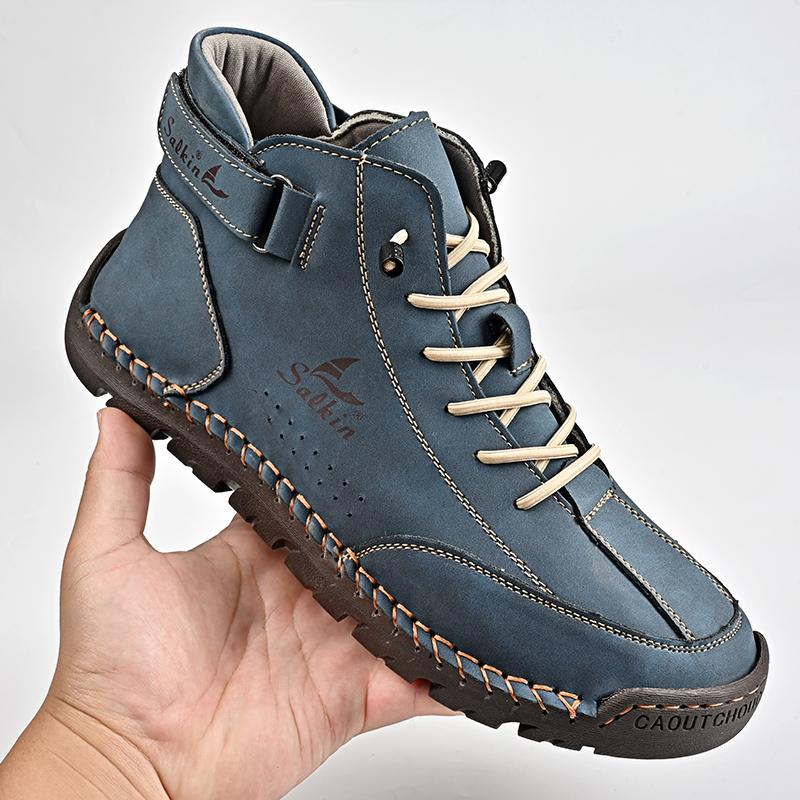 Leather Shoes Casual Sneakers Men Shoes Driving Comfortable Split Leather Shoes Men Loafers Moccasins Tooling Shoes