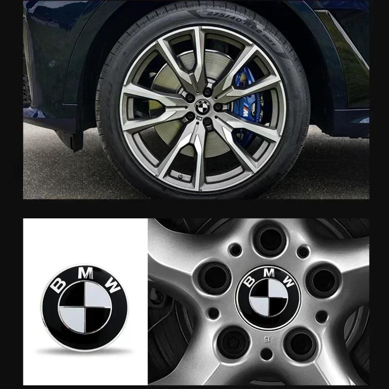 4pcs 56/60/65/70mm Car Wheel Hub Center Caps Cover Emblem For BMW X3 X5 F10 F01 F11 F20 F30 E87 E39 E60 E46 E91 E92 Car Badge BM5
