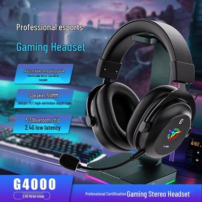New RGB Wireless Gaming Headset: Three-Mode Bluetooth, Low Latency, Comfortable Fit