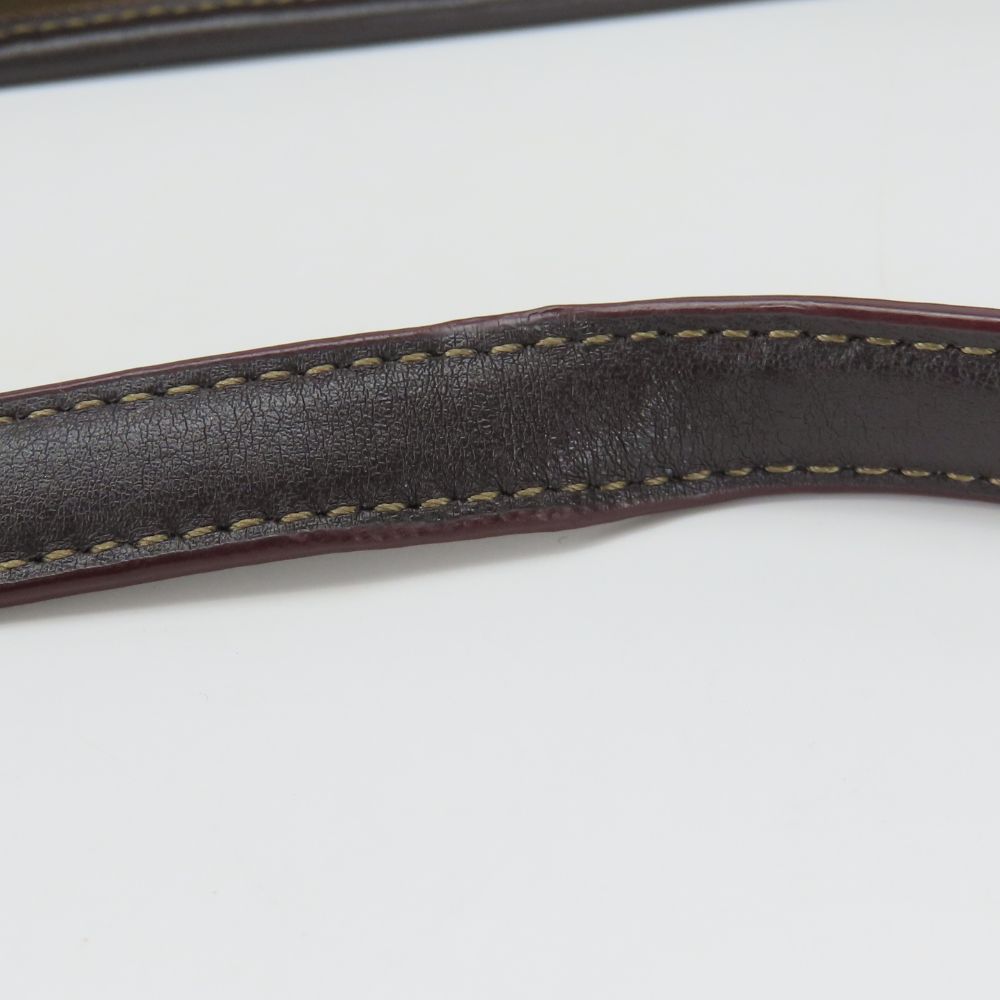 Gebrauchte COACH Umhängetasche F58285 Signature Canvas/Leder beige Dunkelbraun Diagonal getragen