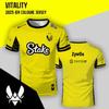 Team Vitality Esports Club University 2025 IEM Cologne Dres CSGO Pro League Major Tréninková Uniforma Unisex Nové Žluté Tričko