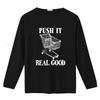 Push It Real Good Funny Grocery Store Shopping Cart T Shirt Vintage Washed Unisex Stretched Designer Clothes Fashion Homme
