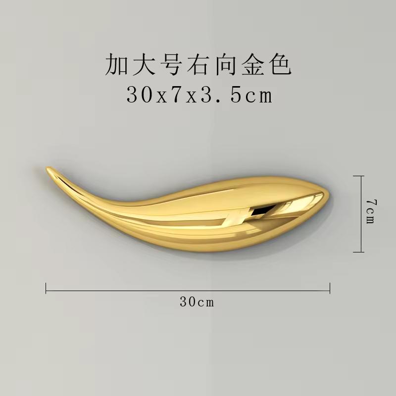 Creative Three-dimensional Fish Wall Decorative Wall Without Perforated Decorations Living Room TV Background Wall Sofa Pendant