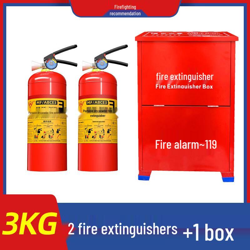 Brangdy Portable 3KG Dry Powder Fire Extinguisher Kit
