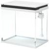 26L Goldfish Aquarium with LED Lights, Filtration System and Water Pump, 38x26x38 cm, White