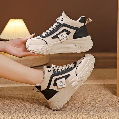 Height Increase 5CM High-top Shoes Women's Little White Shoes Autumn and Winter Platform Dad Shoes Sports and Leisure Shoes New